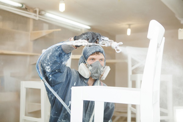 Staining without a booth can cause an unprofessional look when you are finished