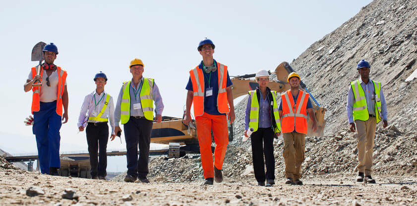 Construction workers walking towards the construction site after Home Renovation Training